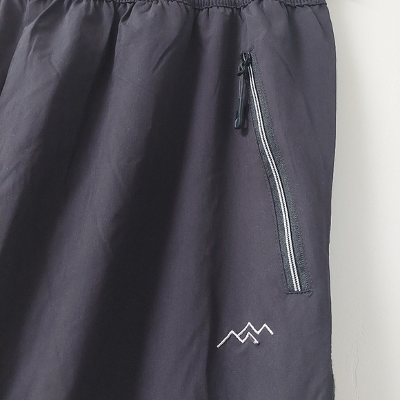 Trailside Black Pants M Softshell Zip‎ Pockets Elastic Waist Wind  Drawstring - Picture 4 of 10